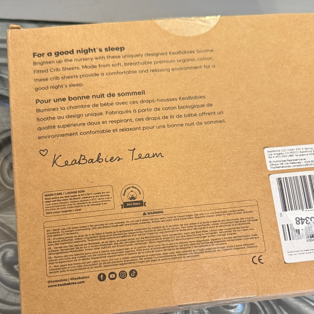KeaBabies Soothe Fitted Crib Sheets 2 Pack In Herb - Picture 6 of 8